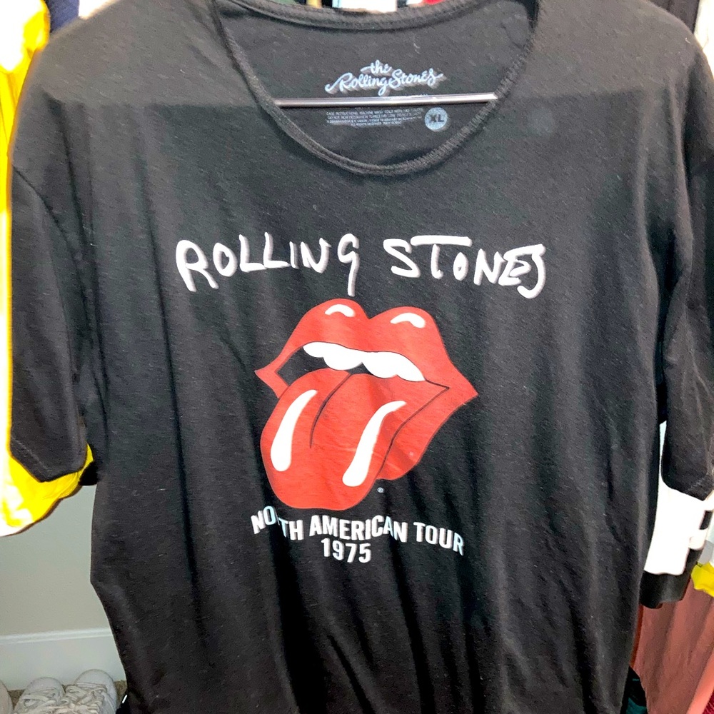 The Rolling Stones shirt.